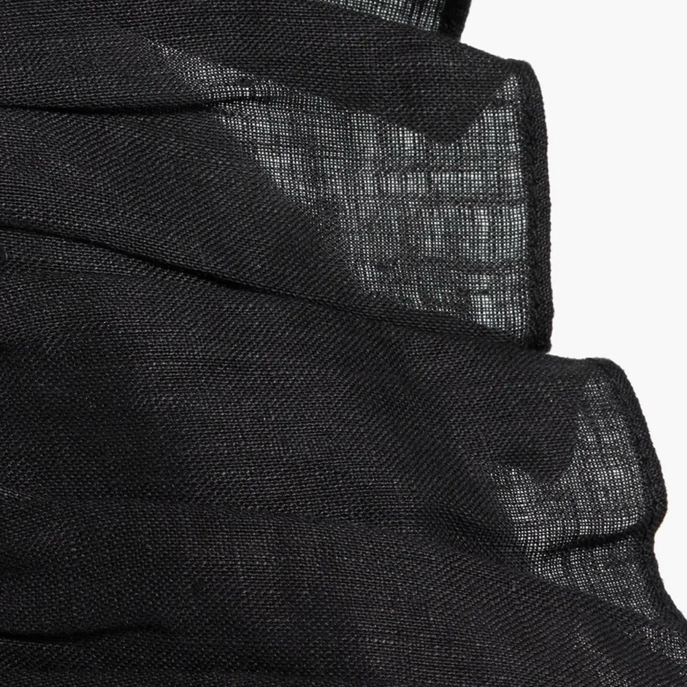 One-Shoulder Black Ruffled Mini Dress - Picture 5 of 5